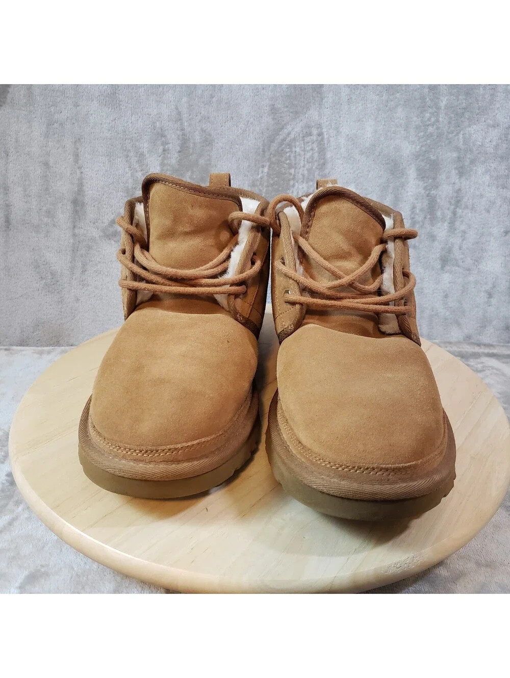 UGG Men’s Suede Chukka Ankle Boots Lined Lace-Up Brown US 12 EU 45